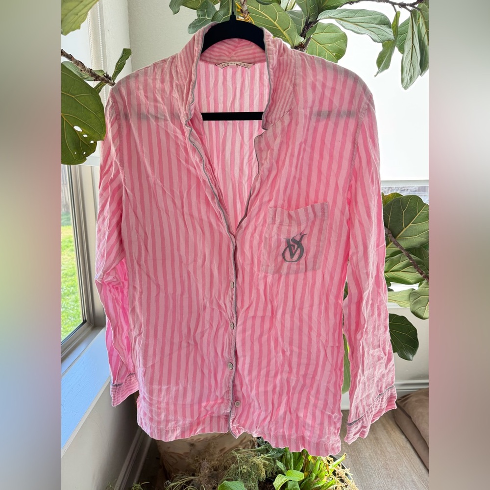 Victoria Secret Pink Striped PJ’s (M long)